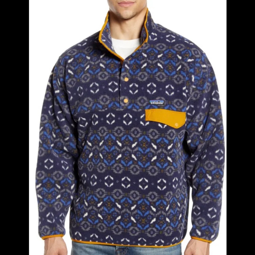 Patagonia Synchilla fleece Snap T Pullover blue Tundra Cluster half zip size XS - Picture 15 of 16